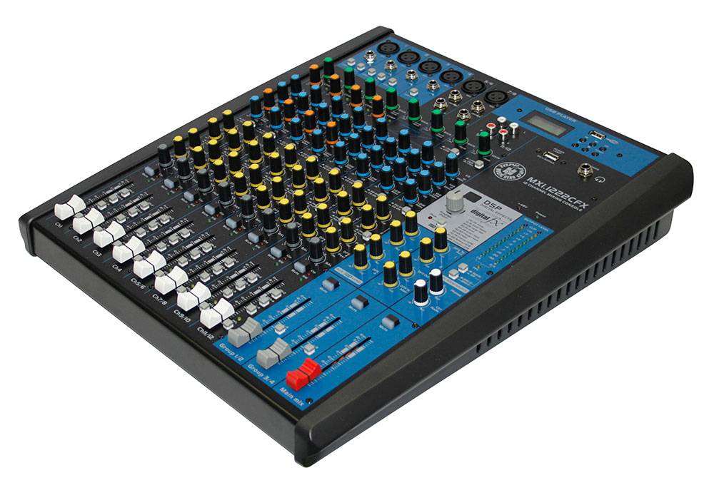 Topp Pro MXi.1222CFX 12-Input Mixer c/w Hi-Z In, Compressors, FX