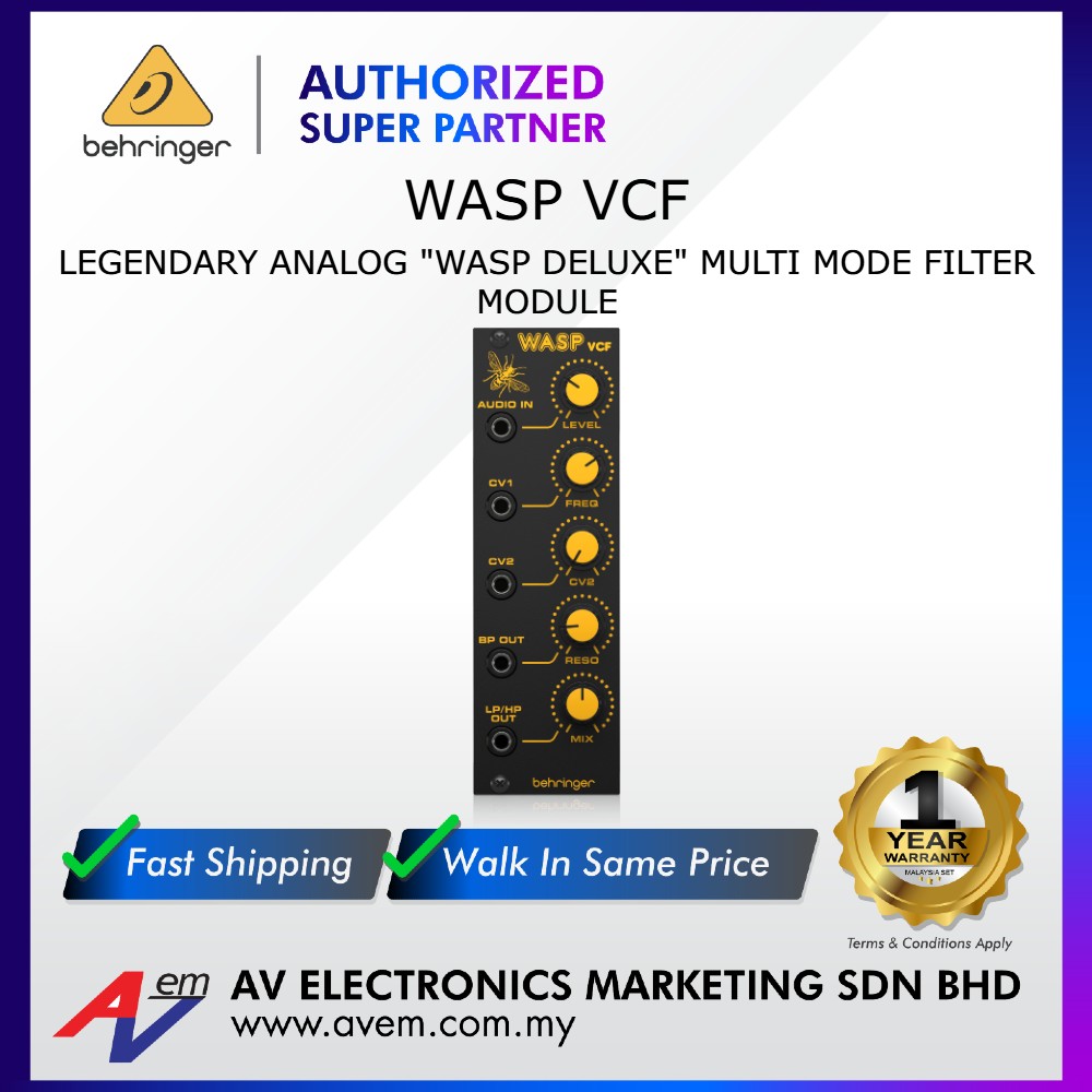 Behringer WASP VCF Legendary Analog “Wasp Deluxe” Multi-Mode Filter ...